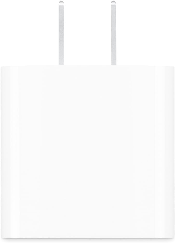 Apple 20W compact USB-C power adapter for iPhone iPad AirPods fast charging