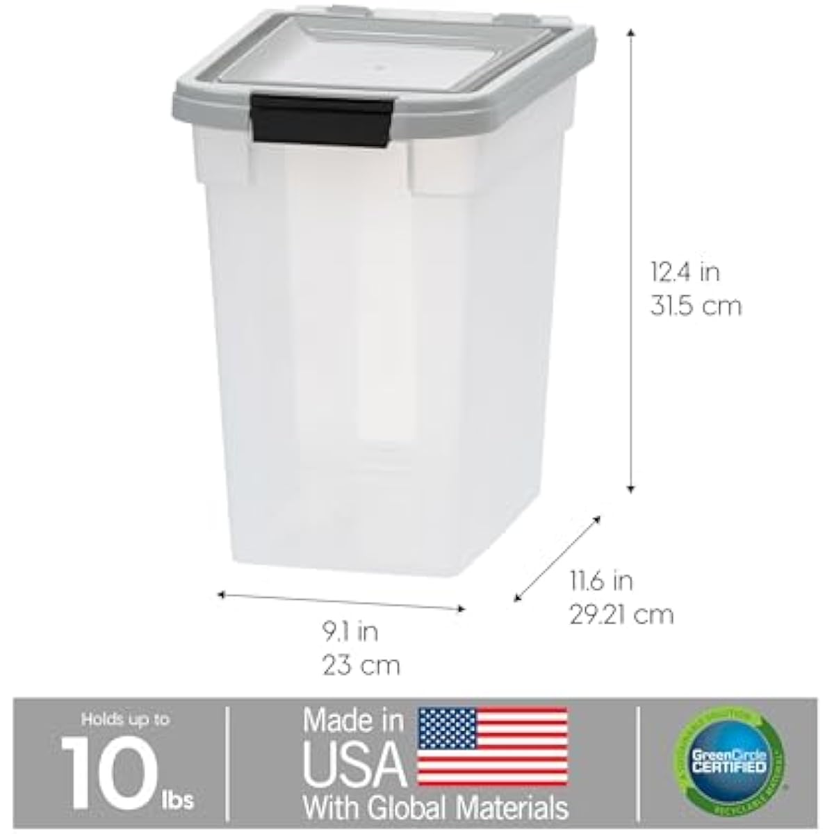 IRIS USA Airtight Pet Food Storage Container for Cats, Dogs, and Birds