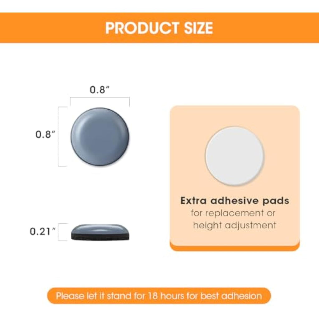 8 Pcs Aieve Appliance Sliders, Small Appliance Slider for Countertop, Self Adhesive Caster Wheels Rollers
