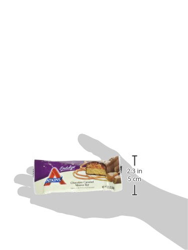 atkins endulge chocolate caramel mousse dessert bar, 5-count 1g sugar high in fiber