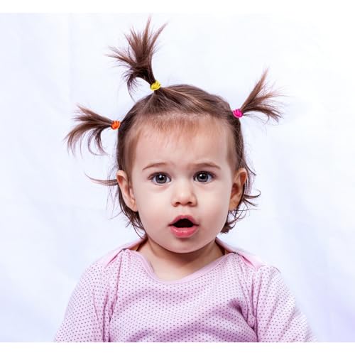 200pcs small hair ties for baby girls infants toddlers kids, elastic hair ponytail holder accessories