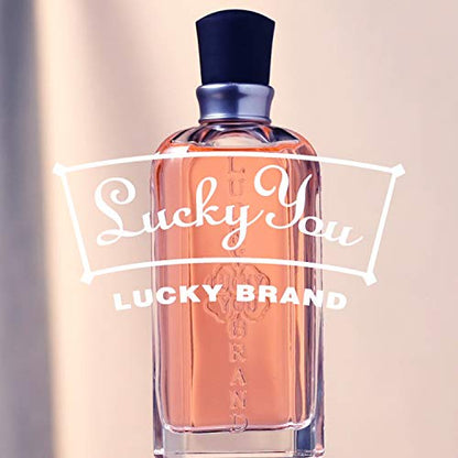 Lucky Brand Lucky You Perfume for Women, Eau De Toilette Day or Night Spray with Fresh Flower Citrus Scent, 3.4 fl oz