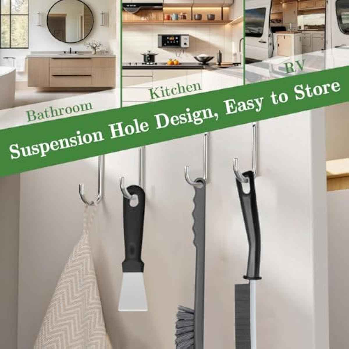 15pcs Crevice Cleaning Brush, Hard Bristle Scrub Brushes Tools, Multifunctional Grout Brush for Home, Bathroom, Ktichen, Window and Corners