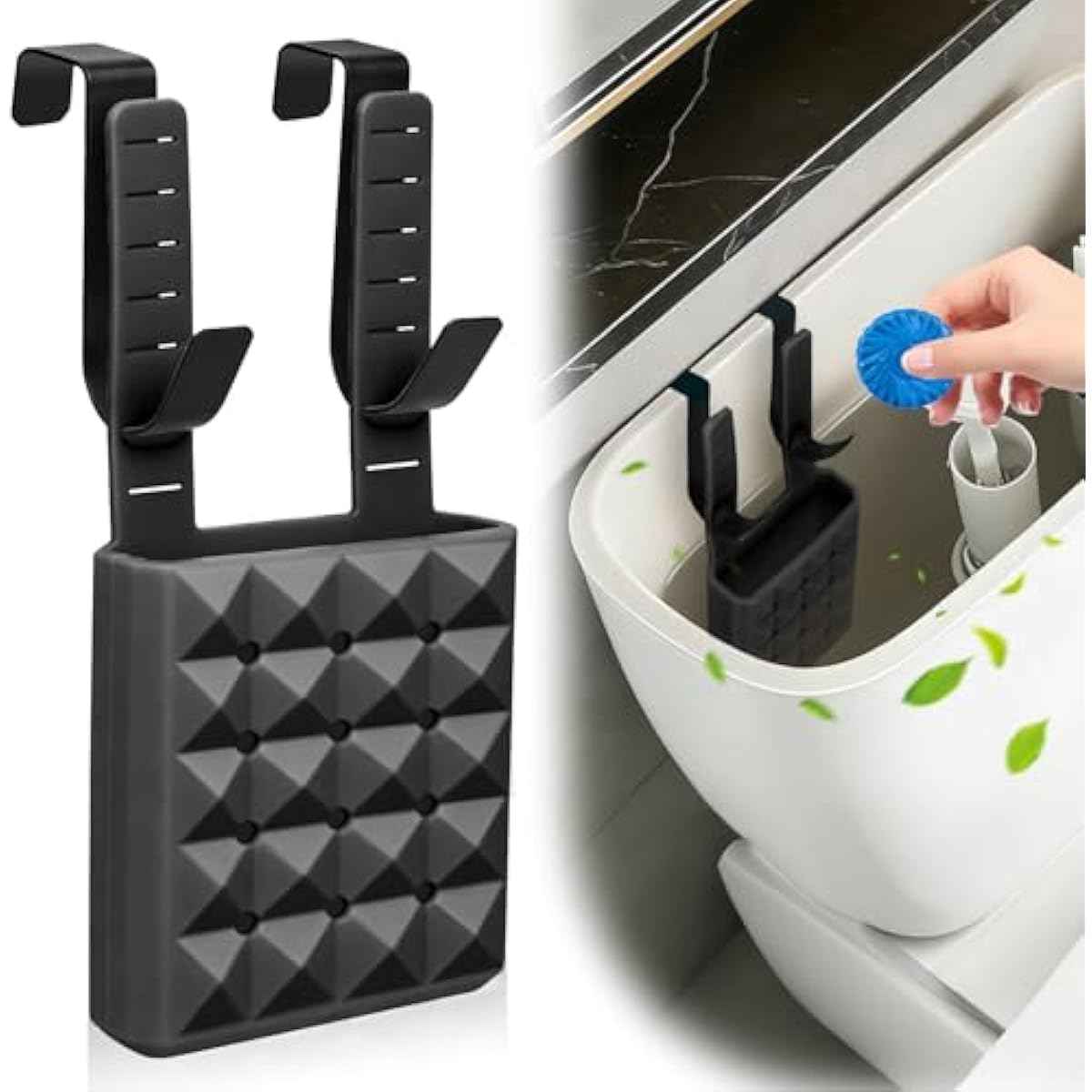 Adjustable Toilet Tank Cleaning Tablet Holder with Rustproof Hooks