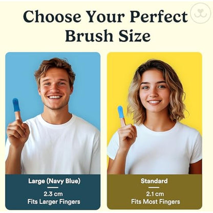 Jasper 2-pack 360-degree dog toothbrush kit for small and large pets, blue