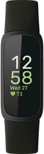 Fitbit Inspire 3 Health &-Fitness-Tracker with Stress Management, Workout Intensity, Sleep Tracking, 24/7 Heart Rate and more, Midnight Zen/Black One Size (S & L Bands Included)