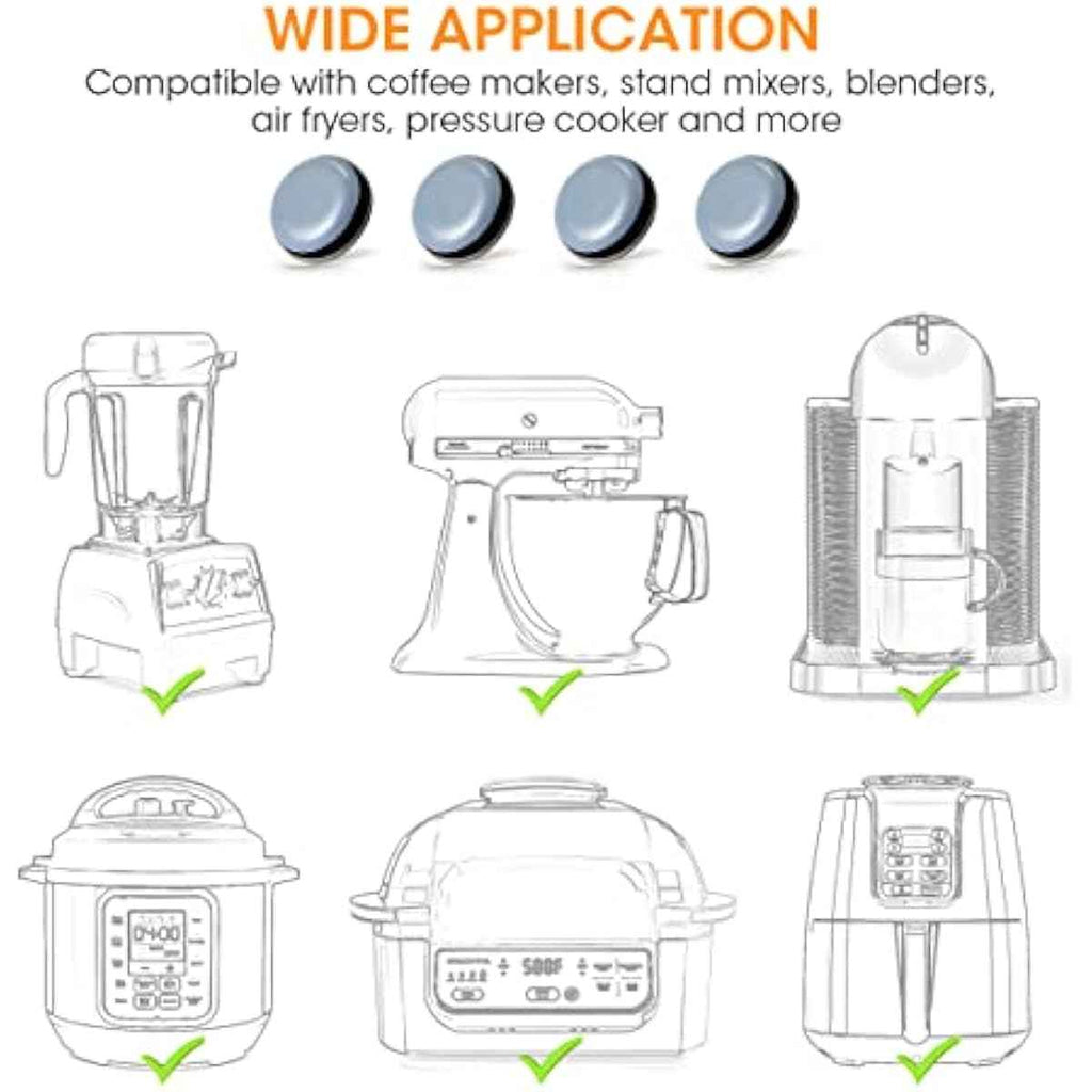 Aieve Appliance Sliders, 8 Pcs Small Appliance Slider for Countertop, Self Adhesive Home Finds Caster Wheels Rollers, Kitchen Must Have Gadgets for Stand Mixers, Coffee Makers, Air Fryers