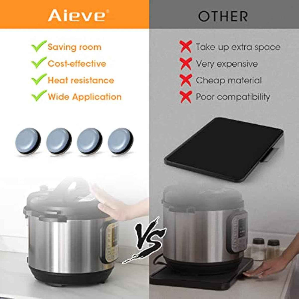 8 Pcs Aieve Appliance Sliders, Small Appliance Slider for Countertop, Self Adhesive Caster Wheels Rollers