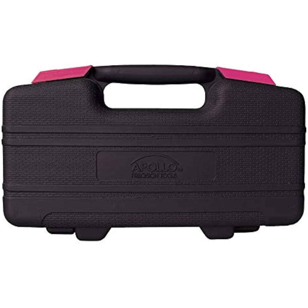 Apollo Tools Original 39 Piece General Household Tool Set in Toolbox Storage Case with Essential Hand Tools for Everyday Home Repairs, DIY and Crafts - Pink Ribbon - Pink - DT9706P