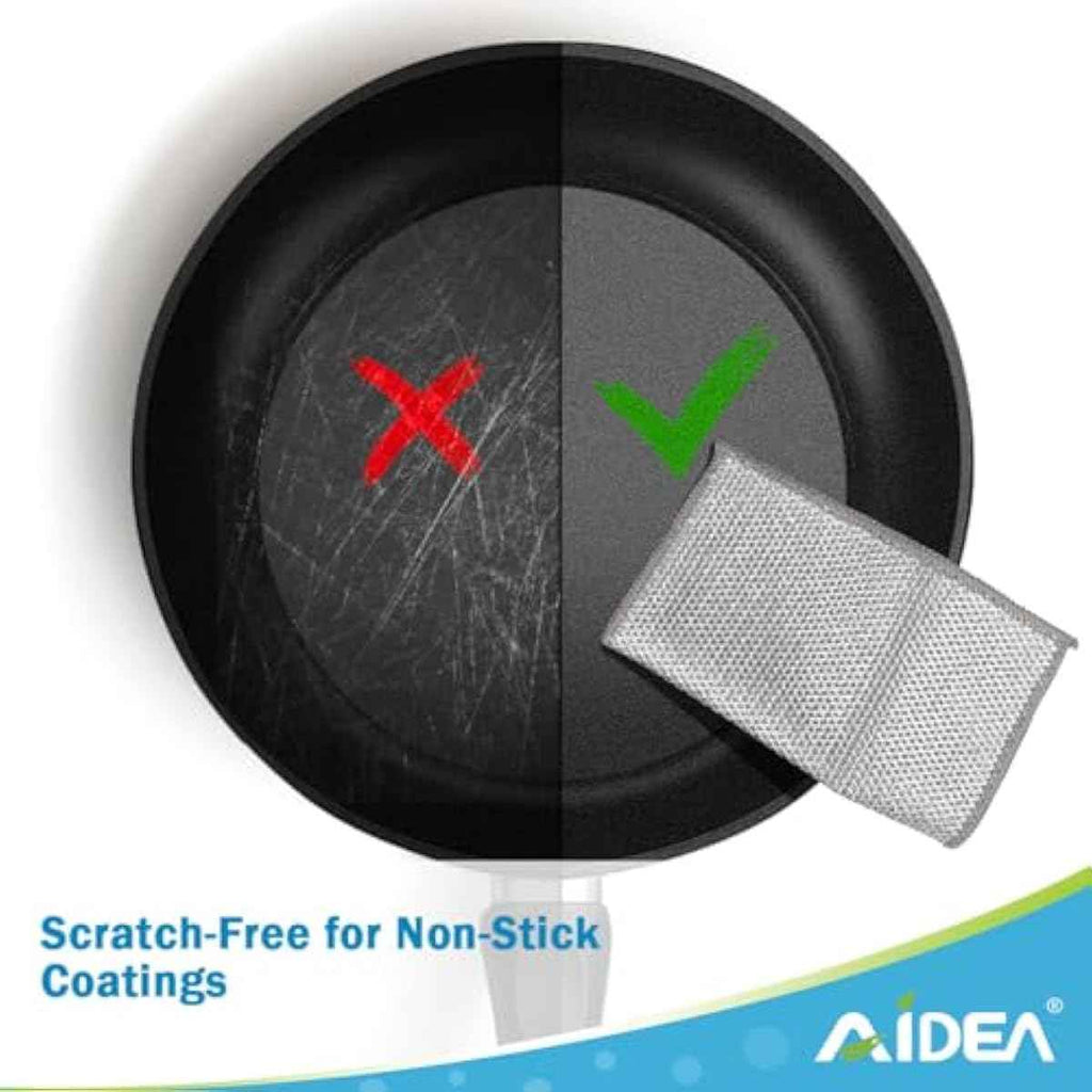 AIDEA Non-Scratch Wire Dishcloth 24-Pack, Washable Dish Rags with No Odor