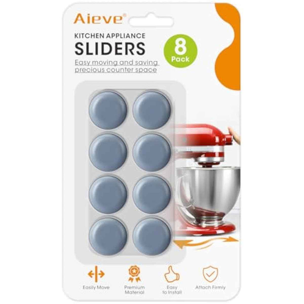 8 Pcs Aieve Appliance Sliders, Small Appliance Slider for Countertop, Self Adhesive Caster Wheels Rollers