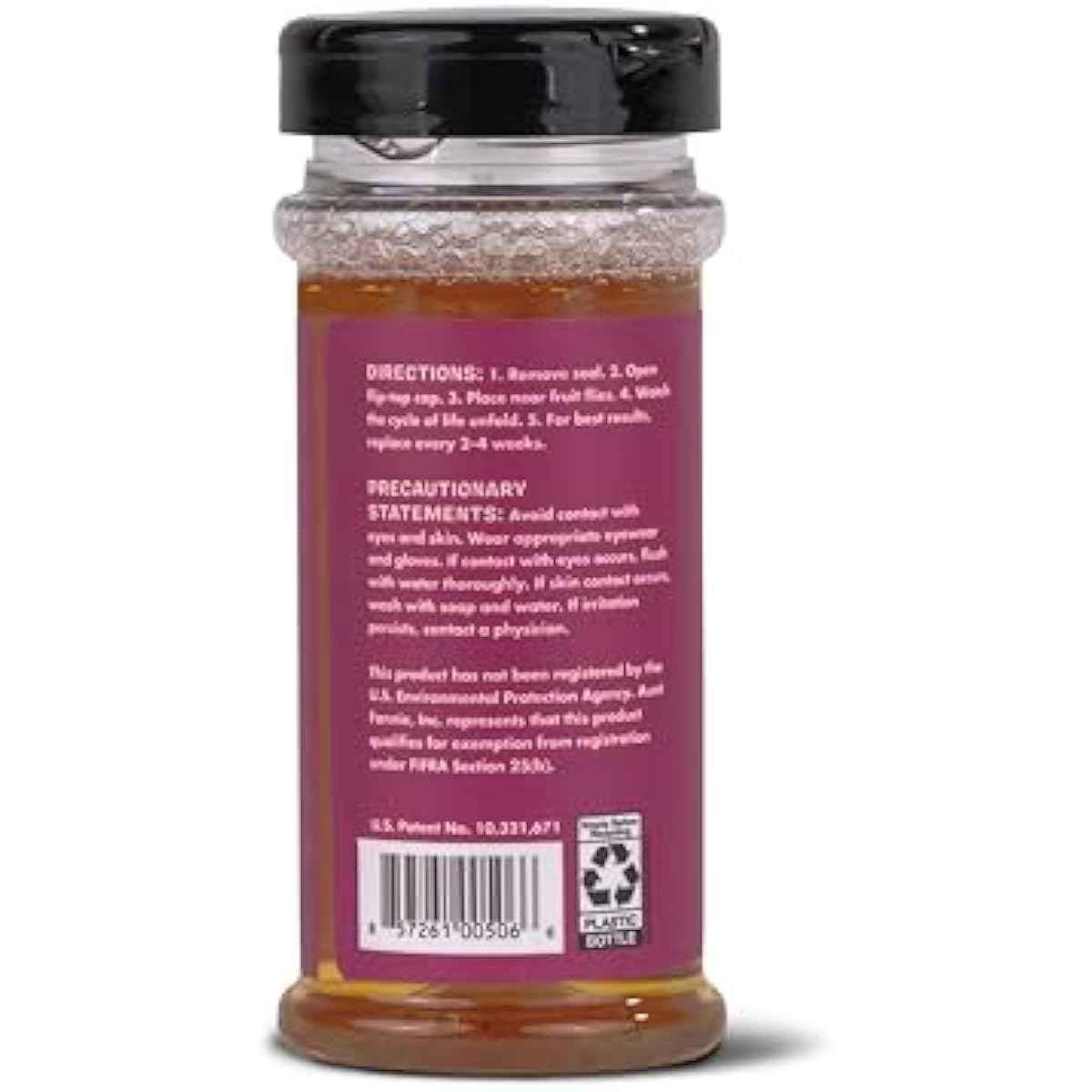 Aunt Fannie's FlyPunch Fruit Fly Trap for Indoor and Kitchen Use, Ready to Use, Made with Plant Based Ingredients, Safe Near Food, Each Bottle Lasts Up to 30 Days, Pack of 2