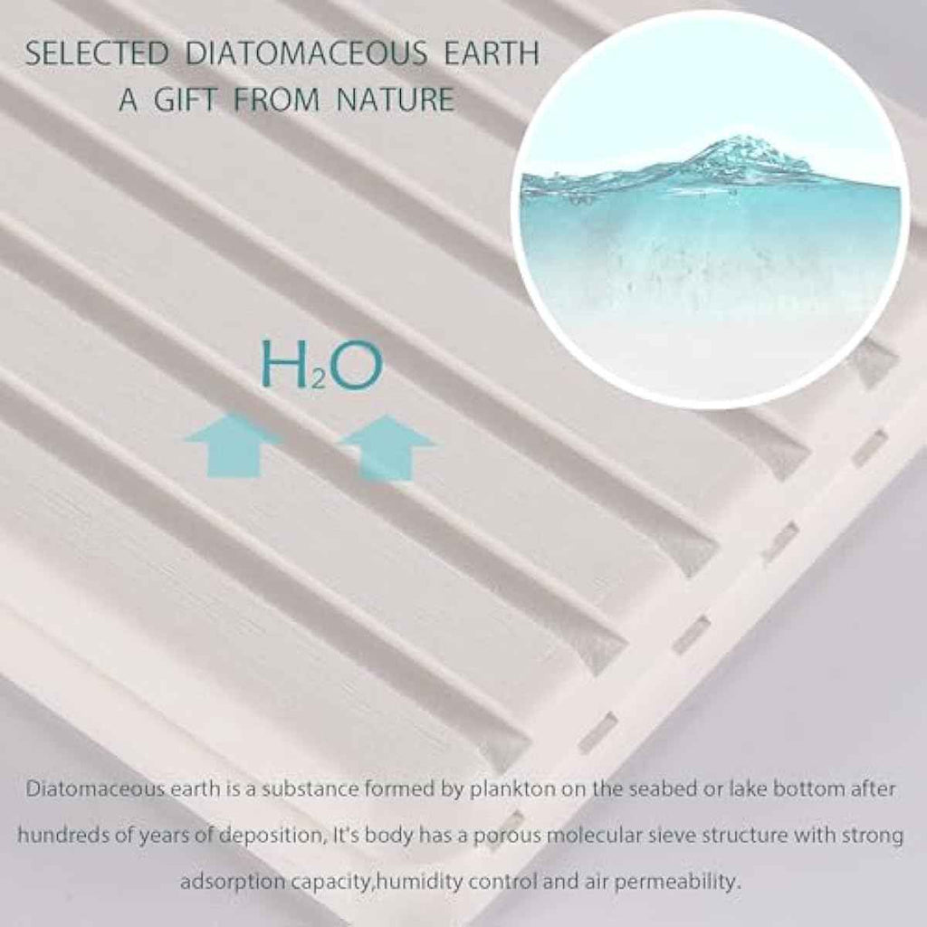 2 PCS Water Absorbent Diatomite Coasters - 8.3" x 4" Stone Drying Mat for Kitchen Counter
