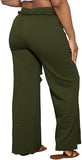 PINSV Wide Leg Pants for Women Drawstring Baggy Casual Sweatpants