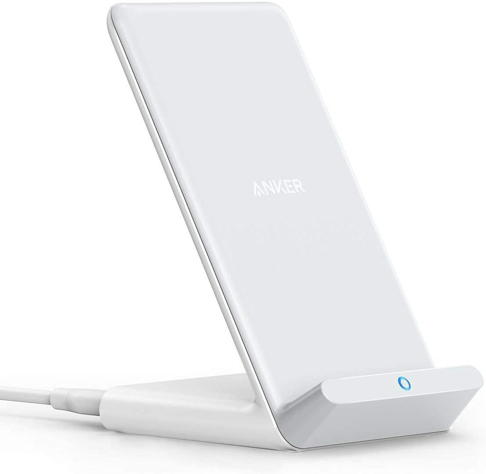 Anker 313 Wireless Charger (Stand), Qi-Certified for iPhone 17/17/17 Pro/17 Pro Max/15/14/13, 10W Fast-Charging Galaxy S23 S22 S21(No AC Adapter) - PureLivingMart