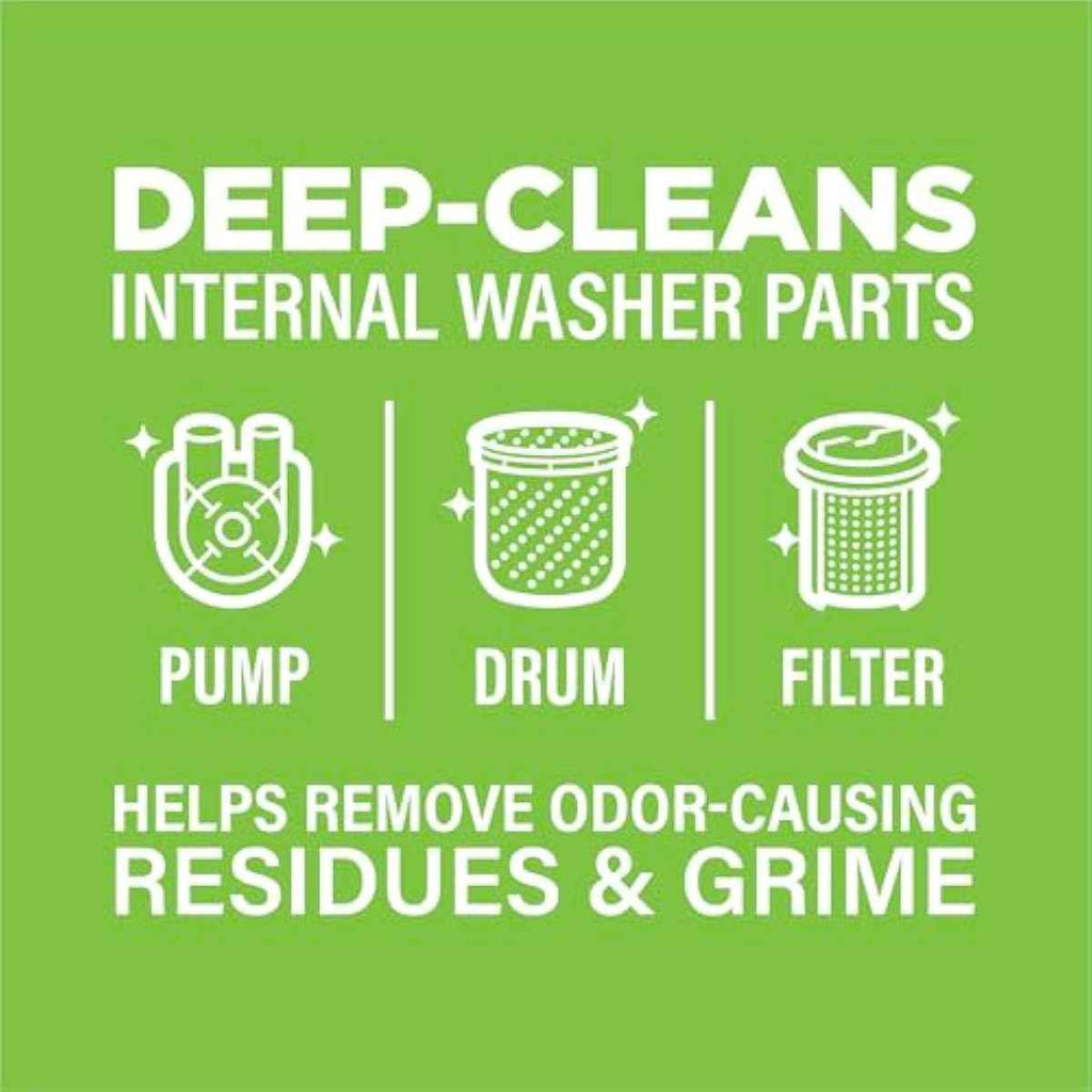 Affresh Washing Machine Cleaner, Helps Power Away Odor Causing Bacteria & Grime Deep Inside Pump, Valve & Hoses, 6 Time Release Tablets, 6 Month Supply