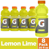 Gatorade Thirst Quencher, Lemon-Lime, 20 Fl Oz (Pack of 8)