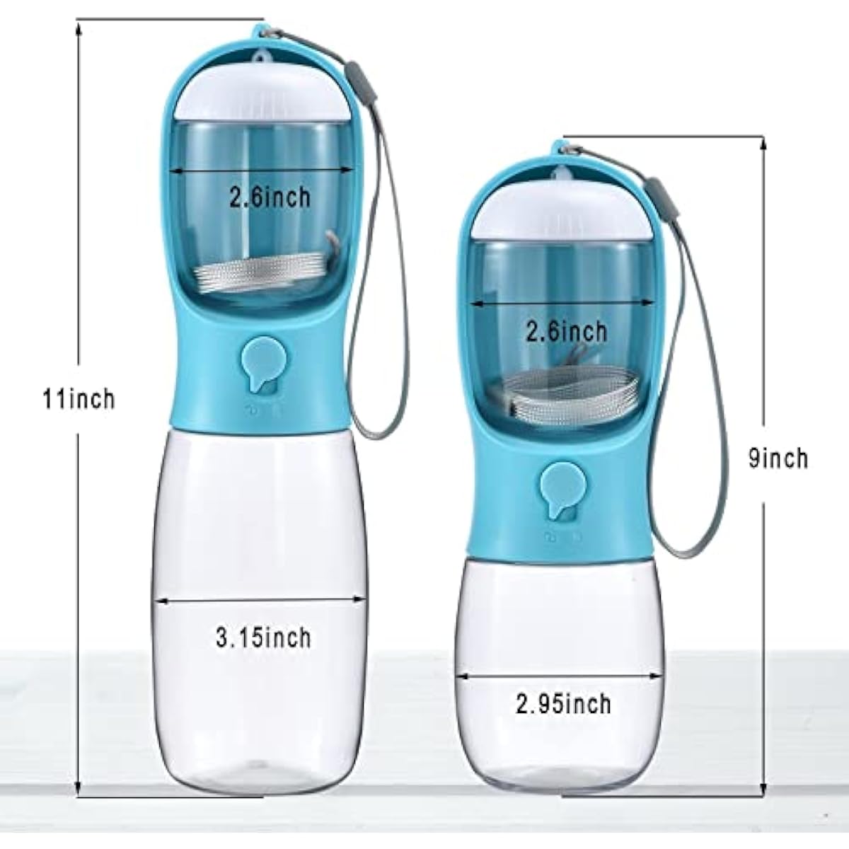 Dog Water Bottle with Food Container, Travel Puppy Water Bowl, Portable Pet Dispenser, Dog Gift Stuff Accessories Items, Puppy Essentials Necessities for Yorkie Cat Walking and Hiking