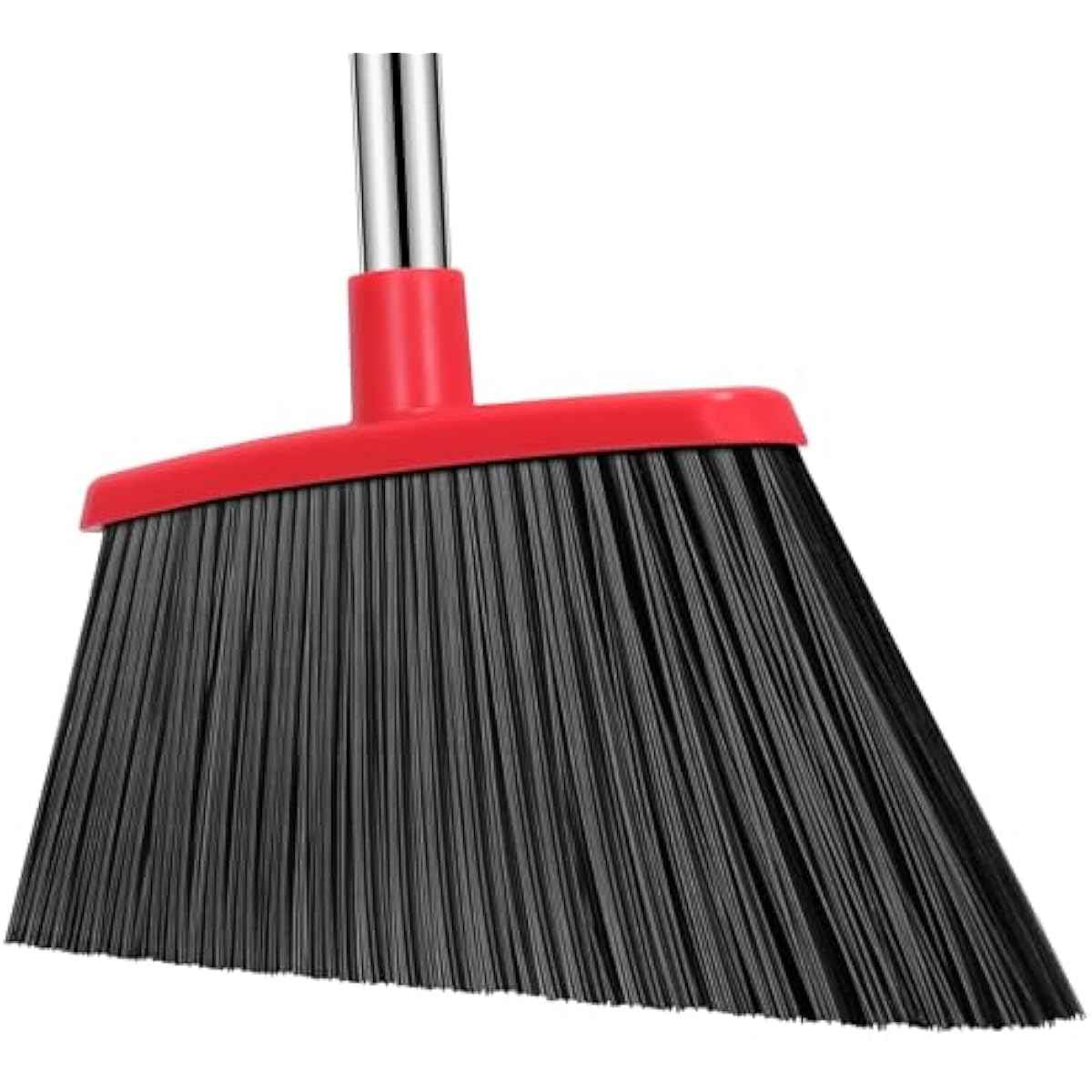 Heavy Duty Broom, 55 Inch Long Handle Outdoor Large Angle Brooms, Commercial Broom for Sweeping Indoor, for Home Garage Kitchen Office Courtyard Lobby Patio Lawn Concrete