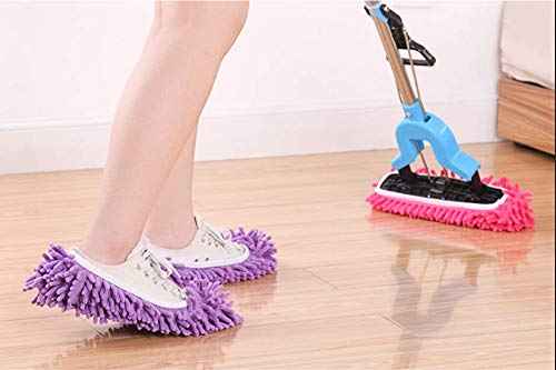 Mop Slippers Shoes 5 Pairs (10 Pieces) - Microfiber Cleaning House Mop Slippers Floor Cleaning Tools Shoe Cover Soft Washable Reusable Microfiber Foot Socks Floor Cleaning Tools Shoe Cover