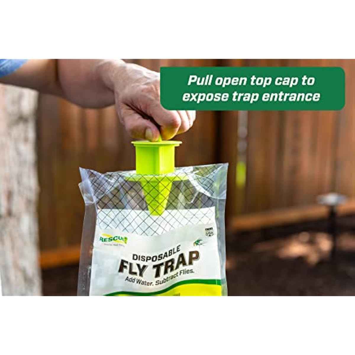 RESCUE! Outdoor Disposable Hanging Fly Trap - 2 Traps