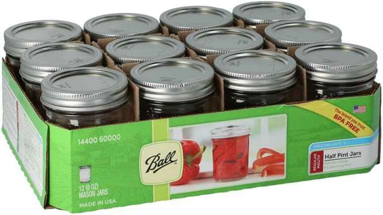 Ball Wide Mouth Glass Mason Jars with Lids and Bands, Used for Canning, Pickling, Juice, Jam, Jelly, Quart Size 32 Ounce (Pack of 2)
