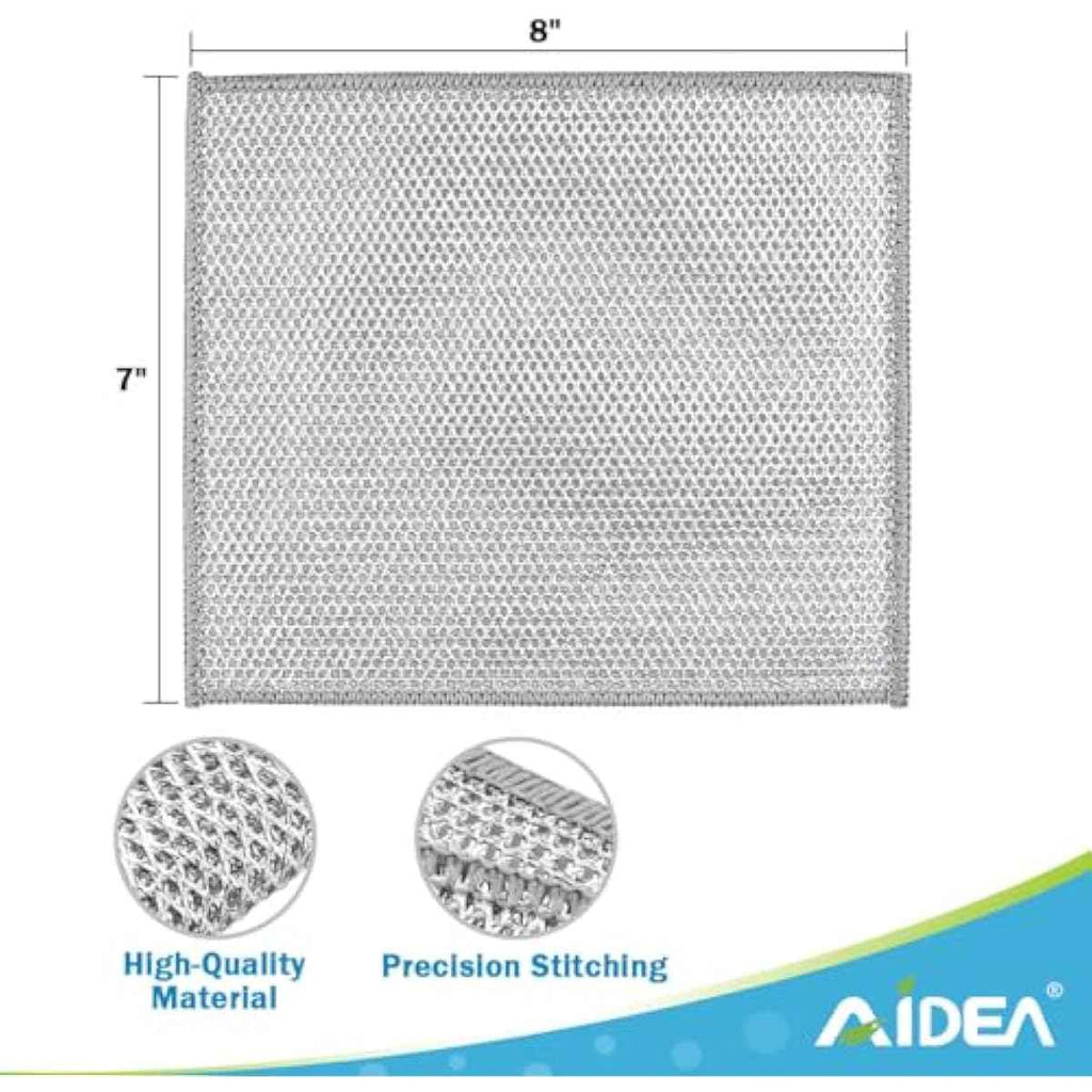 AIDEA Non-Scratch Wire Dishcloth 24-Pack, Washable Dish Rags with No Odor