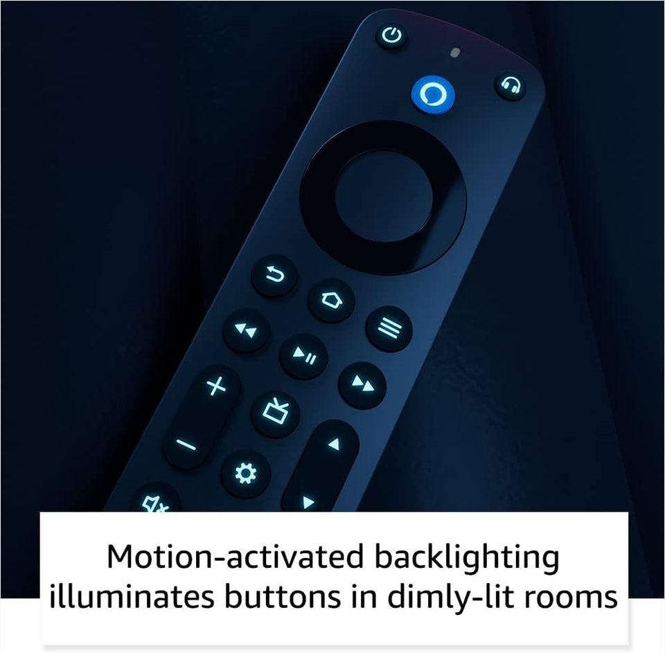 Amazon Fire TV Alexa Voice Remote Pro (newest model) with remote finder, TV controls, and backlit buttons