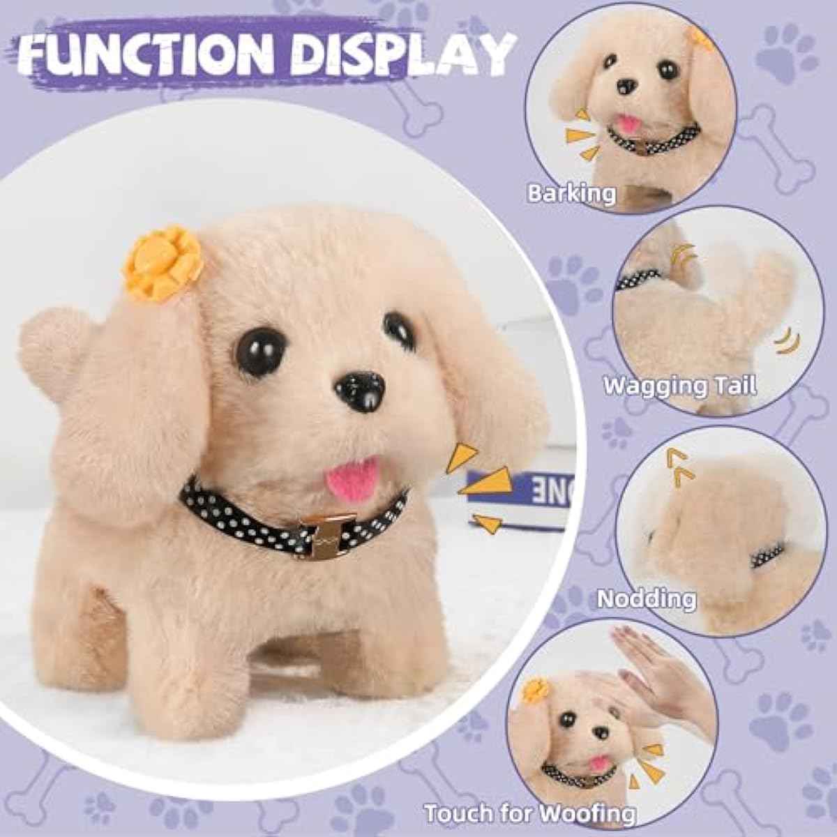 16 pcs robot dog toys for girls kids boys realistic robot puppy toddler gift