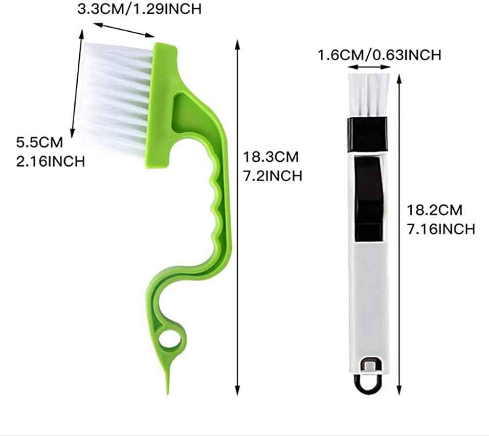 6pc hand-held groove gap cleaning tools crevice brush kit with collapsible dustpan for easy cleaning