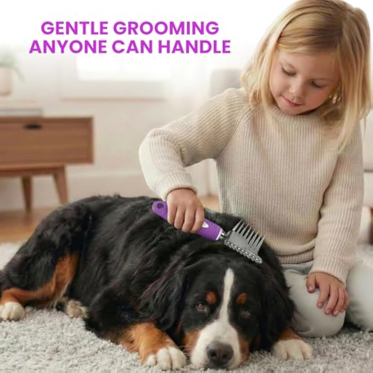 poodle-dematting-fur-rake-comb-brush-for-dogs-and-cats-with-long-2.5inch-steel-safety-blades