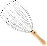 USAGA 32 Fingers Head Massager, Head Scratcher Scalp Massager, Stocking Stuffers Gift for Scalp Body Relaxing Wood Handle (1 Pack)