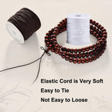 LUSTEMBER Stretchy String for Bracelets, 4 Rolls 1 mm Sturdy Elastic String Elastic Cord for Jewelry Making, Necklaces, Beading (2 Black+ 2 White)