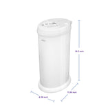 Ubbi Steel Diaper Pail, Odor Locking, No Special Bag Required, Award-Winning, Registry Must-Have, White