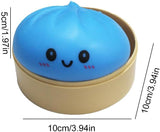 Dumpling Squishies, Glitter Dumpling Mystery Box, Colorful Dumplings Stress Balls Fidget Sensory Toy, Stocking Stuffers with Food Steamer Stretchy Desk Toys