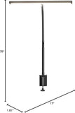 Airlonv LED Desk Lamp for Office Home, Eye-Caring Desk Light with Stepless Dimming Adjustable Flexible Gooseneck, 10W USB Adapter Desk Lamp with Clamp for Reading, Study, Workbench (Black)