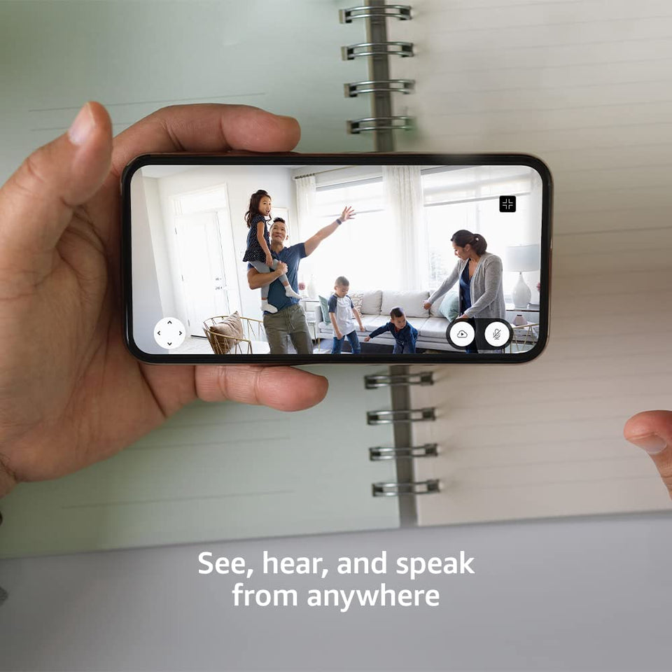 Blink Mini Pan-Tilt Camera (newest model), Rotating indoor plug-in smart security camera, two-way audio, HD video, motion detection, Works with Alexa (White)