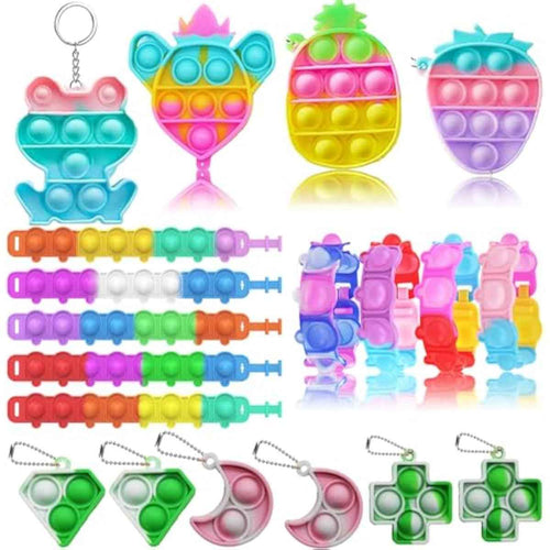 126 Pcs Pop Party Favors for Kids, Treasure Box Toys for Classroom Prizes, Pinata Stuffers, Goodie Bag Filler, Treasure Chest, Carnival Bulk Small Toys, Easter Basket Egg Fillers