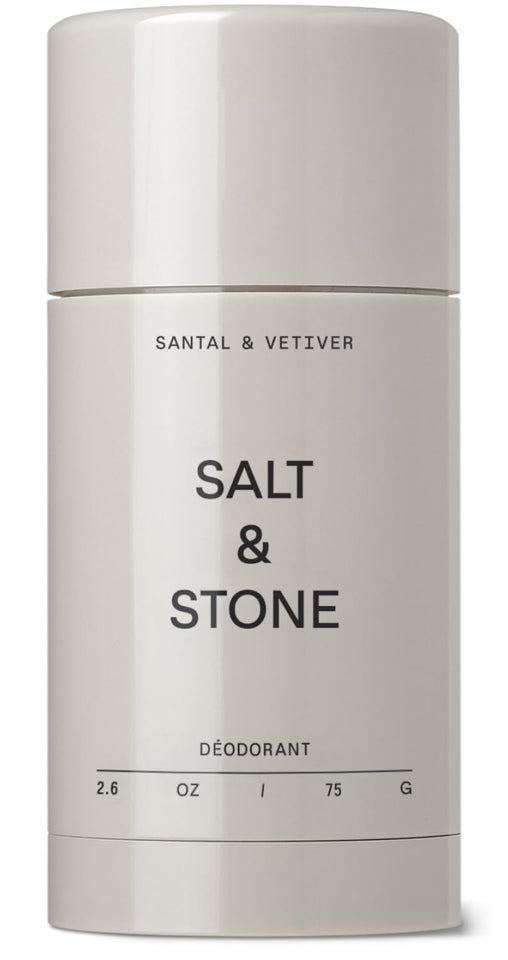Salt & Stone Aluminum Free Deodorant | Extra Strength 48 Hour Protection for Women & Men | Made with Seaweed Extracts, Niacinamide & Prebiotics | Santal & Vetiver