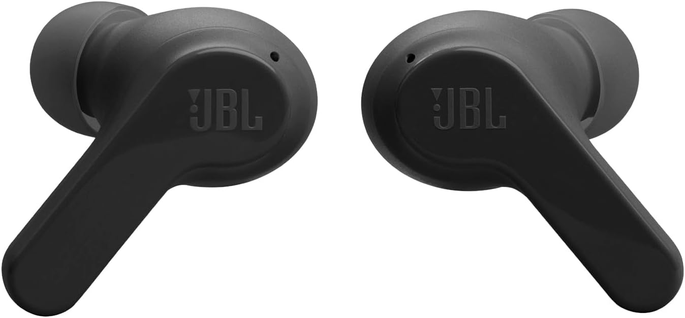 JBL Vibe Beam - True Wireless JBL Deep Bass Sound Earbuds, Bluetooth 5.2, Water & Dust Resistant, Hands-Free Call with VoiceAware, Up to 32 Hours of Battery Life (Black) Search by: Search on ebay Search on Walmart