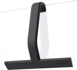 dancemoon JustHang Shower Squeegee for Glass Doors, All-in-One Award-Winning Silicone Squeegee with Built-in Hook for Bathroom, Window, Mirror, Tile Wall, Car, Streak-Free Cleaner Tool, 10-Inch Black