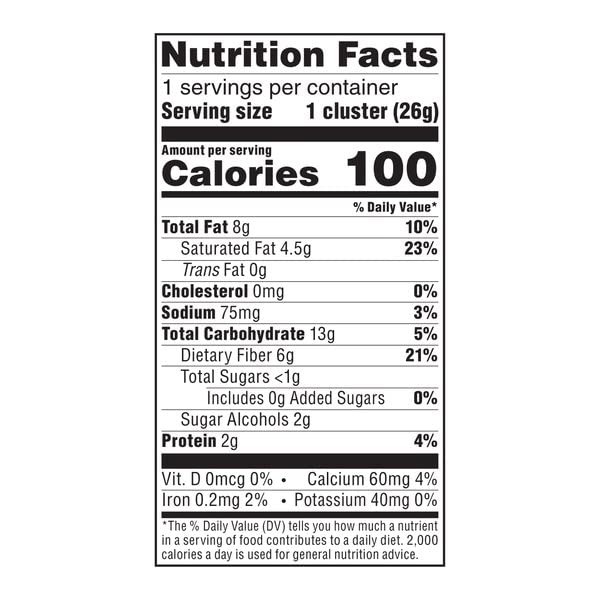 Atkins Caramel Almond Clusters Gluten Free High Fiber Keto Friendly 20 Count 2g Net Carb