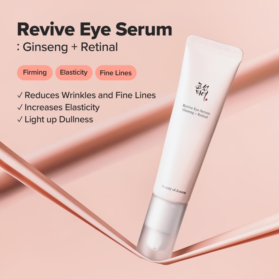 Beauty of Joseon Revive Eye Serum with Retinal Niacinamide Correction for PLffy Eye Bags Fine Lines Dark Circles Wrinkles, Korean Skin Care 30ml, 1.01 fl.oz