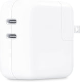 Apple 35W Dual USB-C Port Compact Power Adapter: Fast and Convenient Charging, Type C Wall Charger - PureLivingMart