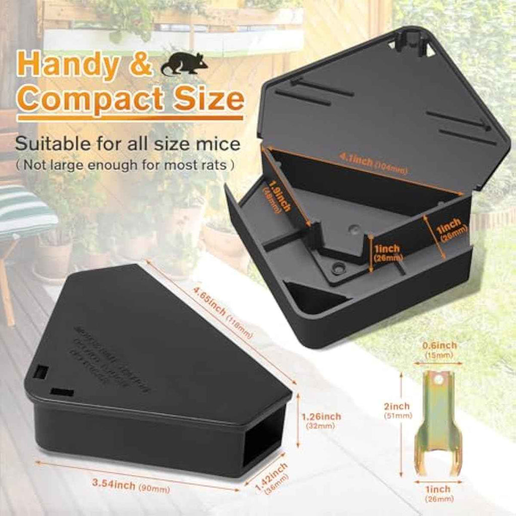 Anblak mouse station with keys black 6 pack key required for kids and pet safety indoor outdoor