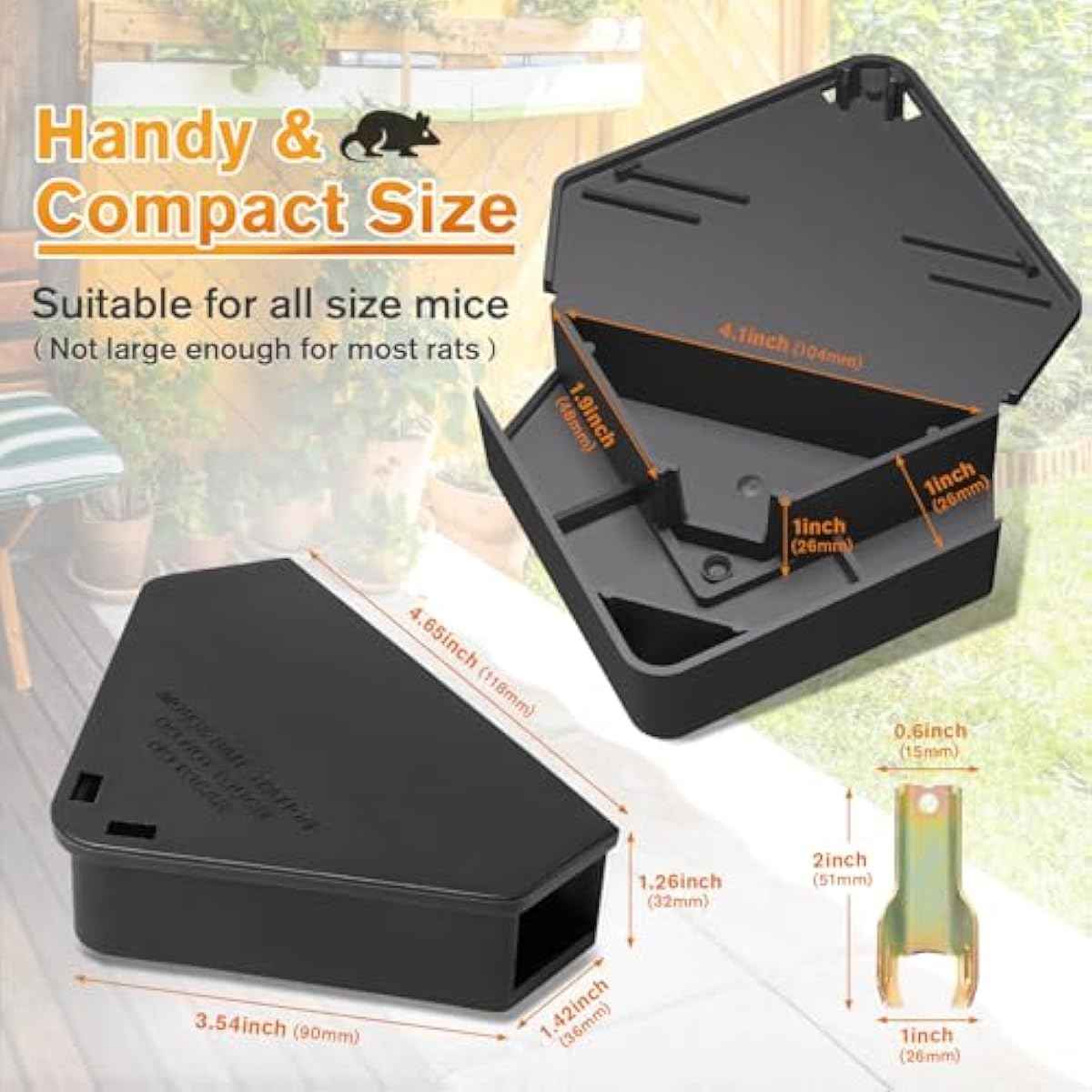Anblak mouse station with keys black 6 pack key required for kids and pet safety indoor outdoor