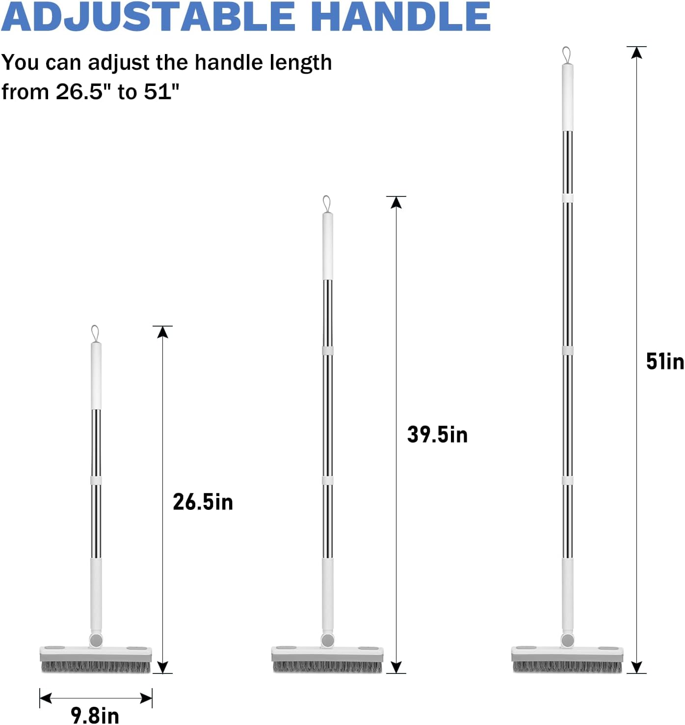 setsail grout cleaner brush v-shaped long handle for bathroom tile kitchen floor scrub