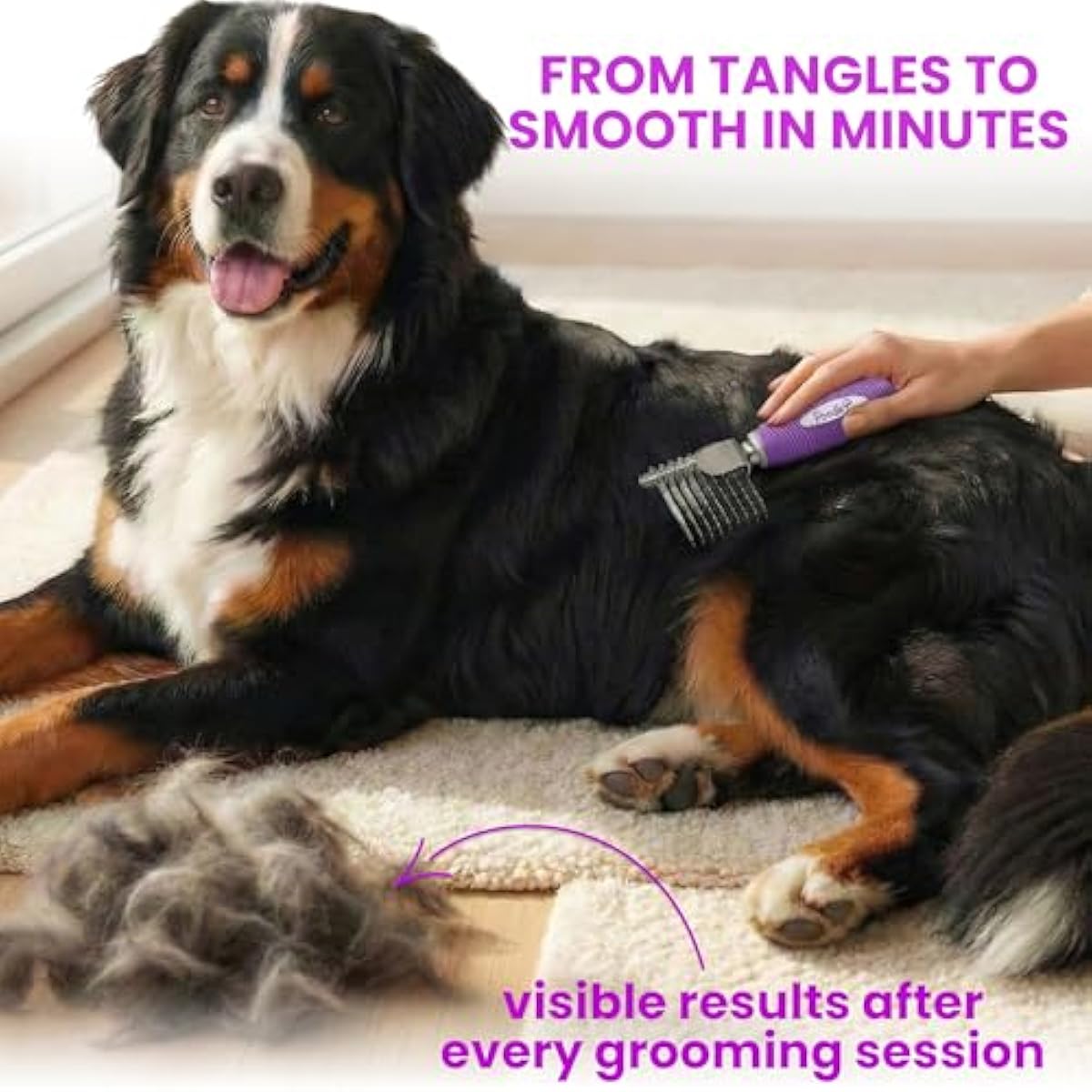 poodle-dematting-fur-rake-comb-brush-for-dogs-and-cats-with-long-2.5inch-steel-safety-blades
