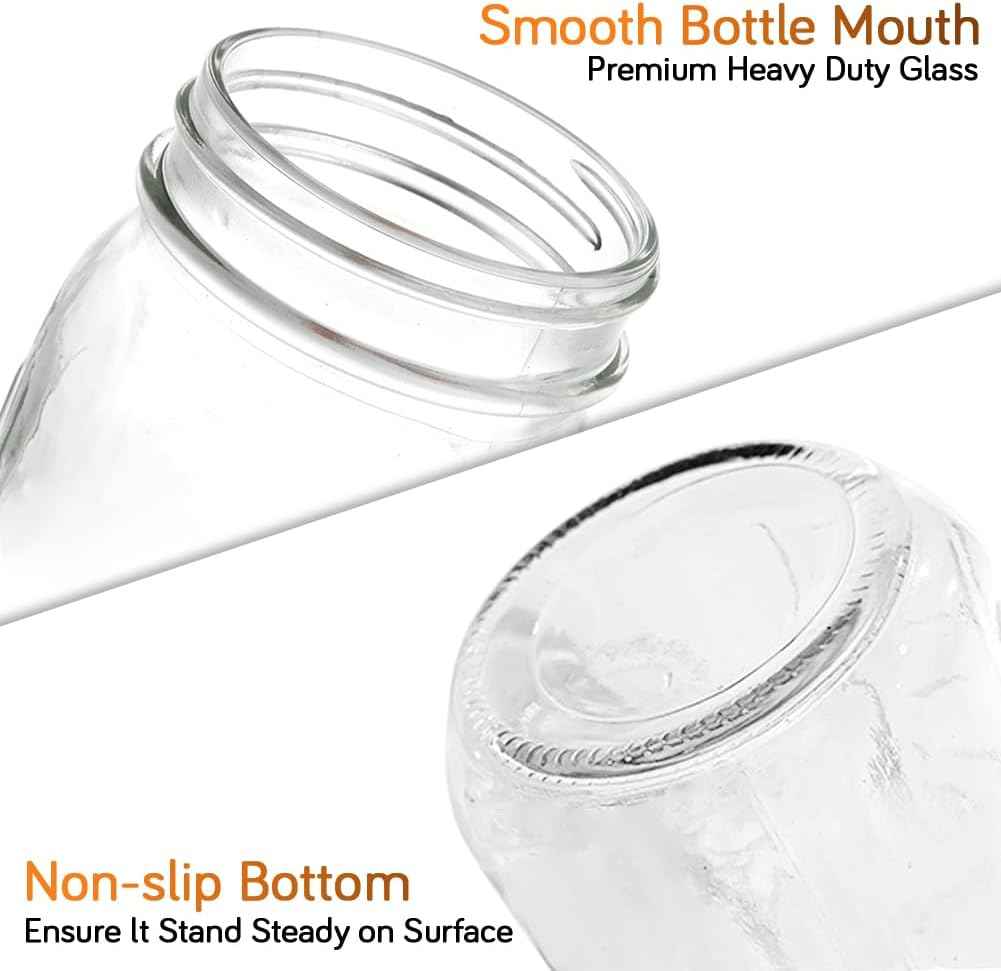 2 Pack Regular Mouth Mason Jars 16oz Glass Canning Jars with Airtight Lids