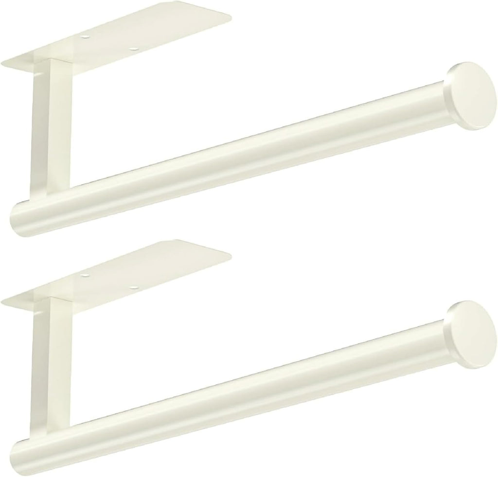 ASTOFLI Paper Towel Holder 304 Stainless Steel, Under Cabinet, Self-Adhesive, Matte Black, 12 Inch, No Drill